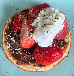 Bridget Wood Glooko Waffle Tostada Recipe